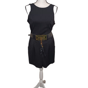 XOXO Chic 2-Piece Romper & Tassel Belt Set – Sleeveless Business Casual sz 7/8